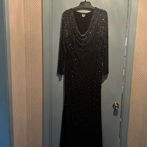 Black formal embellished dress